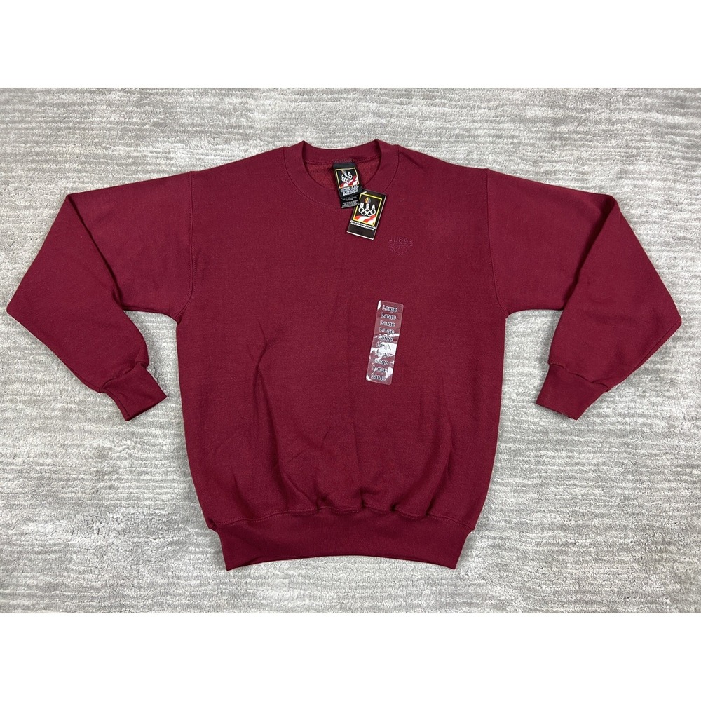 USA Olympic Sweatshirt‎ Youth L Burgundy JCPenney Team USA Crewneck Embroidered
